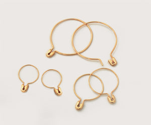 Small Safety Pin Hoop Earring