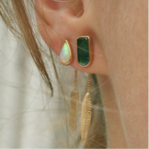 Let's Get Personal Opal Earring