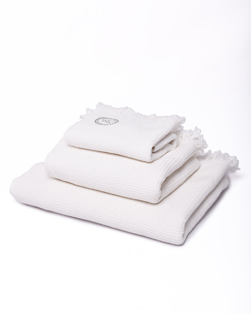White Cotton Waffle Towels