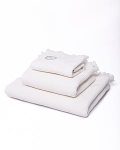 White Cotton Waffle Towels