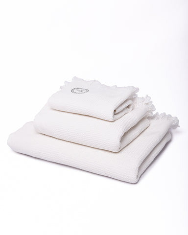 White Cotton Waffle Towels