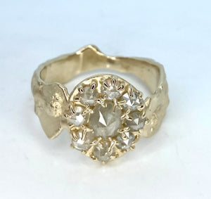 Diamond Flower with Ladies Ring