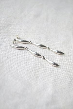 Silver Lor Triple Lean Earrings