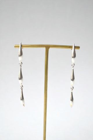 Silver Lor Triple Lean Earrings