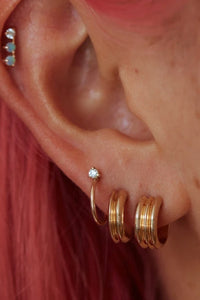Wide Ripple Hoops