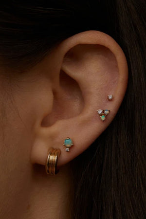 Wide Ripple Hoops