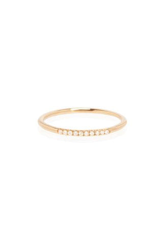Medium Round Band with 10 Diamonds Ring